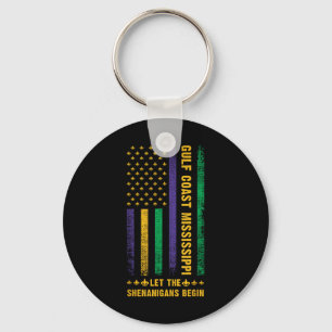 Chaveiro Mardi Gras Golfo Costa do Mississippi Fleur-de-lis