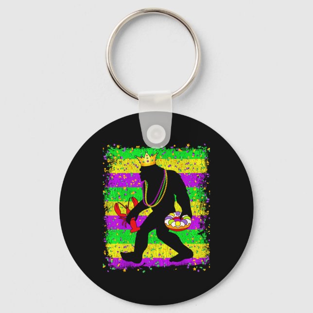 Chaveiro Mardi Gras Sasquatch Funny Men Carniv (Frente)