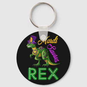 Chaveiro Mardi Saurus Grawr T-Rex Mardi Gras Bead Costume
