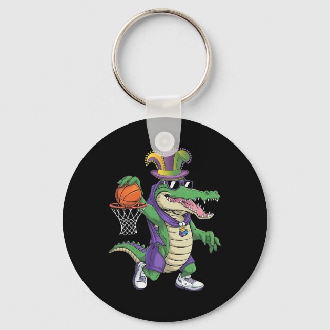 Chaveiro Mardigator Alligator Bysketll Dunking Mardi Gras B (Frente)