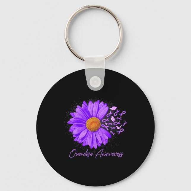 Chaveiro Margarida Borboleta Laço Roxo Sobredosagem Conscie (Frente)
