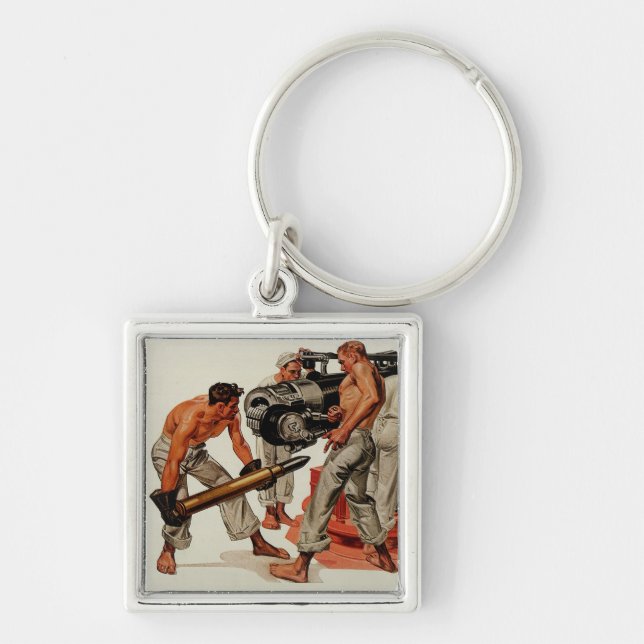 Chaveiro Marinheiro Caça Carregando a Grande Arma (Frente)