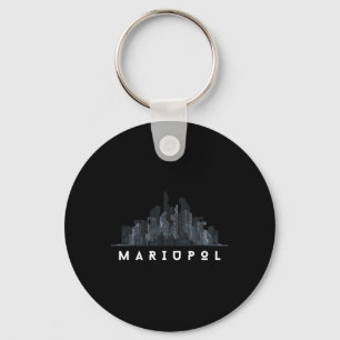 Chaveiro Mariupol Ucrânia Bandeira Cidade Ucraniana Cirílic