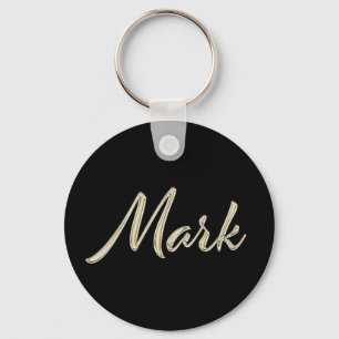 Chaveiro Mark Name whitegold Button Schlüsselanhänger