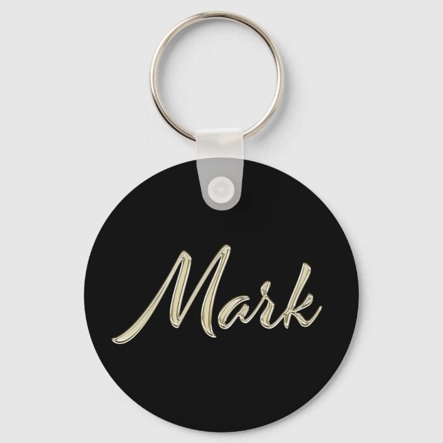 Chaveiro Mark Name whitegold Button Schlüsselanhänger (Frente)