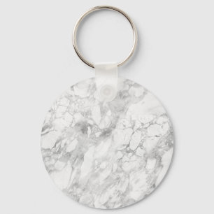 Chaveiro Mármore Cinza Branco Clássico Elegante Brilho