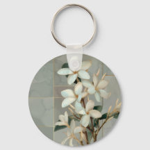 Mármore de Linha Dourada Flor de Magnólia Branca