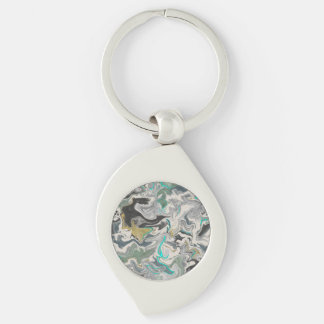 Chaveiro Marmorite de Pedra com Redemoinho de Veias Turques