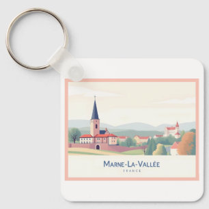 Chaveiro Marne-La-Vallée França Pastel Viagem