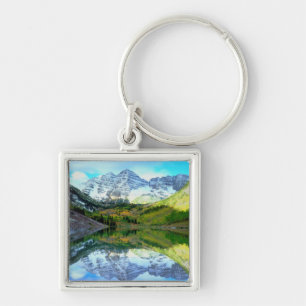 Chaveiro Maroon Bells refletindo no Maroon Lake