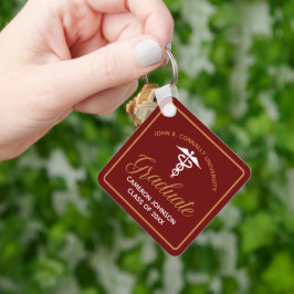 Chaveiro Maroon Dourado da Faculdade de Medicina