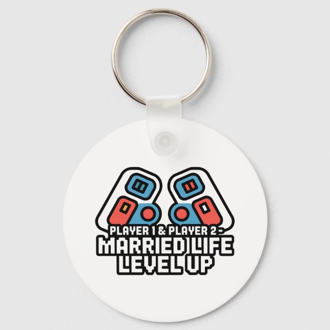 Chaveiro Married Life Level Up Gamer Art (Frente)