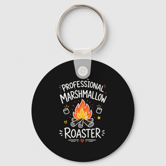 Chaveiro Marshmallow campfire s'mores  (Frente)