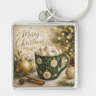 Chaveiro Marshmallows de Cacau Quente Cozy Green Gold