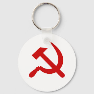 Chaveiro Martelo e foice do comunismo vermelho