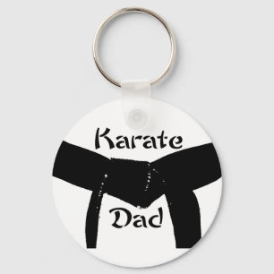 Chaveiro Martial Arts Plain Black Belt Karate Dad Keychain