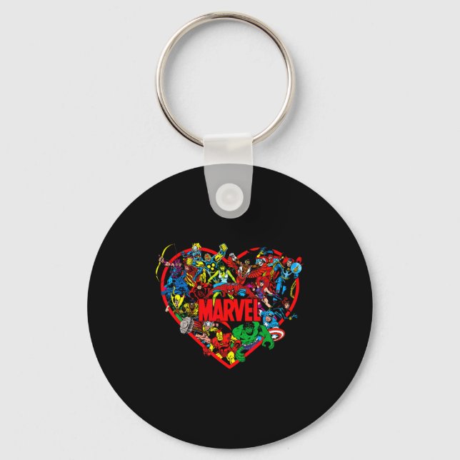 Chaveiro Marvel Valentines Day Group Shot Heart Mashup  (Frente)