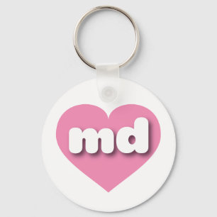 Chaveiro Maryland Solid Pink Heart - Amor