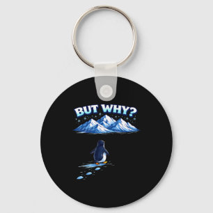 Chaveiro Mas por que meme de pinguim niilista de hiking na