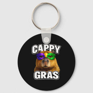 Chaveiro Máscara engraçada de mardi gras capivara meme
