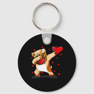 Chaveiro Máscara Facial de Bulldog Dabbing Presente de Danç