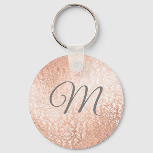 Chaveiro Máscara Rosa personalizada Dourada