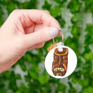 Chaveiro Máscara Tiki Tribal Estilo Polinésio