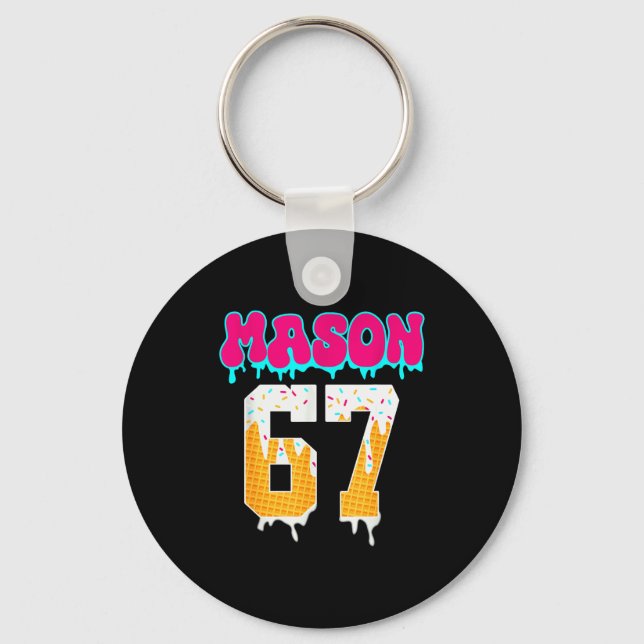 Chaveiro Mason 67 Funny Ice Cream Drip Baseball Ice Cream D (Frente)