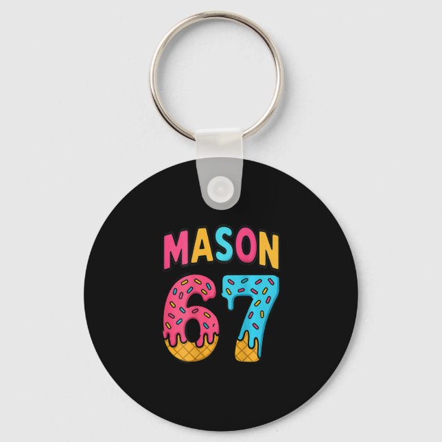 Chaveiro Mason 67 Ice Cream Meme Funny Six Seven (on Ck)  (Frente)