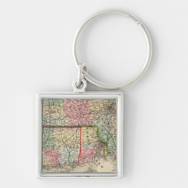 Chaveiro Massa, Conn, Mapa RI de Mitchell (Frente)