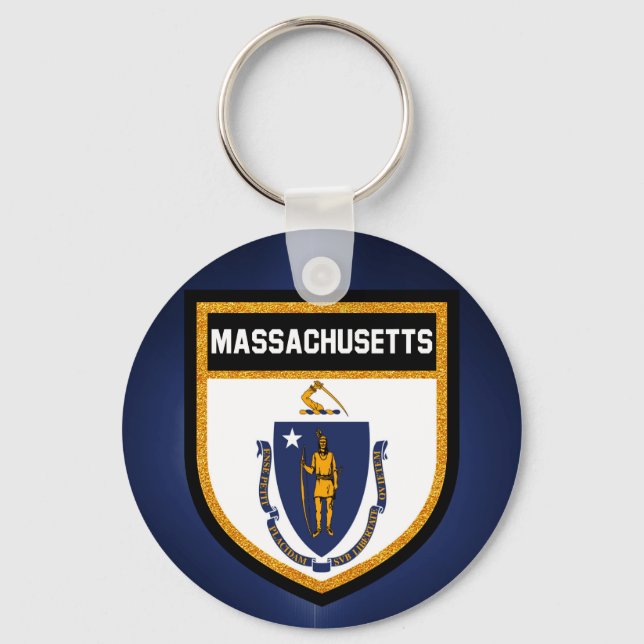 Chaveiro Massachusetts Flag (Frente)