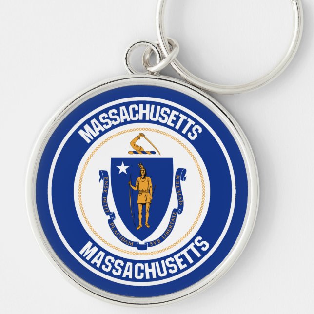 Chaveiro Massachusetts Round Emblem (Frente)
