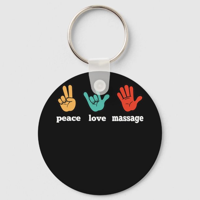 Chaveiro Massagem De Paz Engraçada Citando Presente Para Te (Frente)
