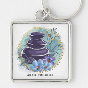 Chaveiro Massagem Terapista Salon Spa Stylist Zen Stones