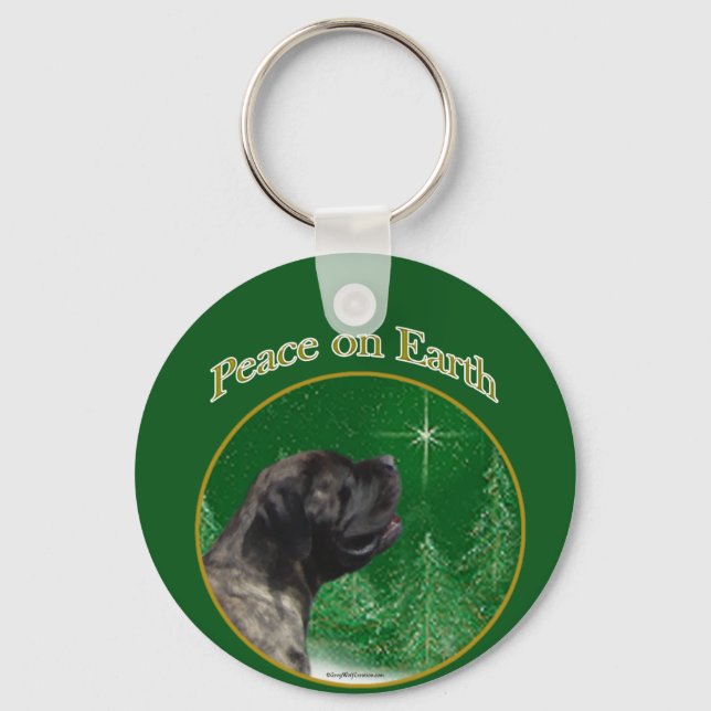 Chaveiro Mastiff (brindle) Paz (Frente)