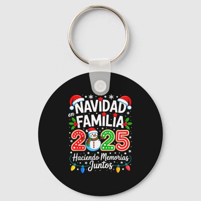 Chaveiro Matching Family Pajamas Navidad En Familia Christm (Frente)