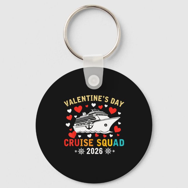 Chaveiro Matching Valentines Cruise Squad 2026 Cruise Ship  (Frente)
