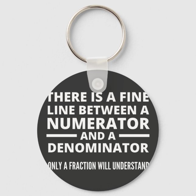 Chaveiro Matemática Divertida  LINHA FINA NUMERADOR DENOMIN (Frente)