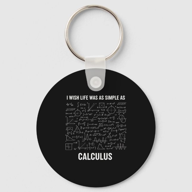 Chaveiro Matemática - Eu Desejo que a Vida Fosse Tão Simple (Frente)