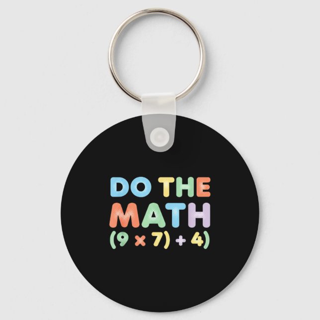 Chaveiro Matemática Faça a Conta, Design de Equação Diverti (Frente)