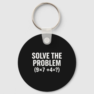 Chaveiro Matemática Resolva o Problema (9x7+4=_) Matemática