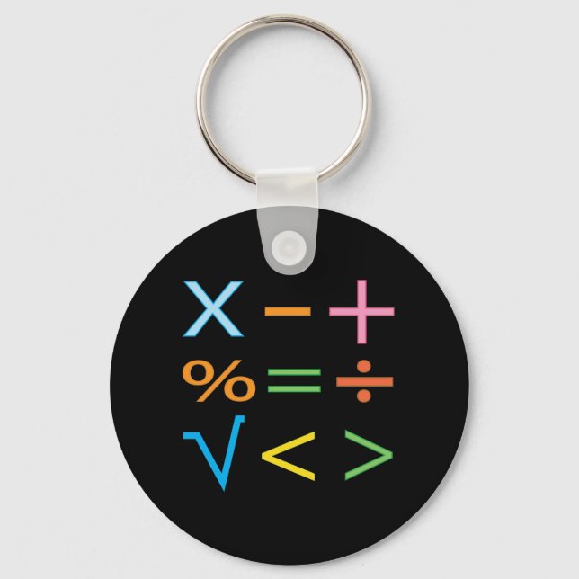 Chaveiro Matemática Símbolo Matemático  (Frente)