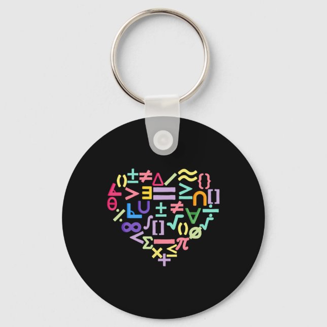 Chaveiro Matemática Símbolos de Dia de os namorados de Dive (Frente)