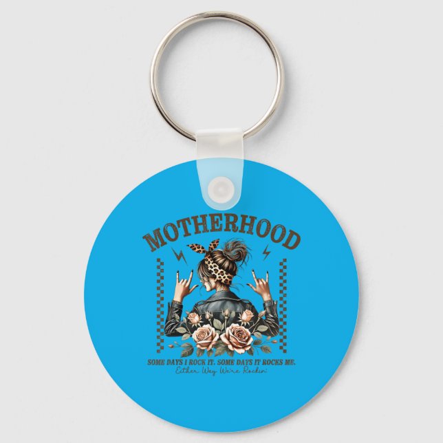 Chaveiro Maternidade retrô engraçado dia das mães Rock Mama (Frente)