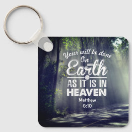 Chaveiro Mateus 6:10 Na Terra como no Céu