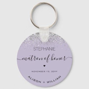 Chaveiro Matrimônio Personalizado de Honra Glitter confetti