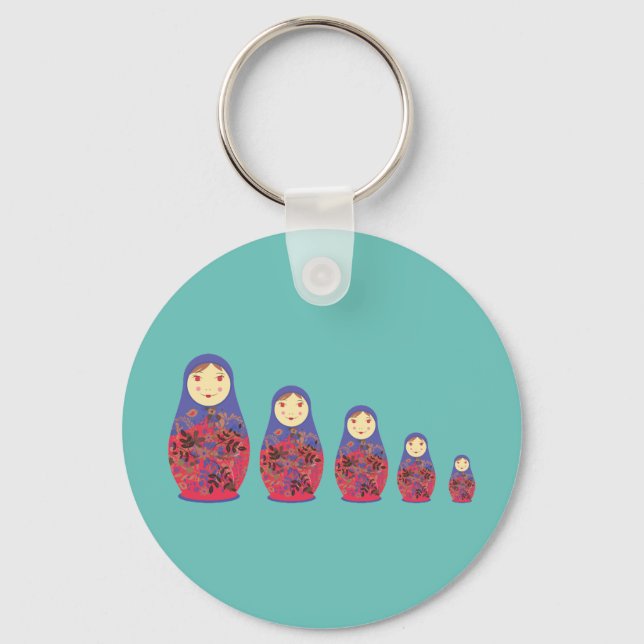 Chaveiro Matryoshka Doll ~ Ninho Russo / Babushka (Frente)