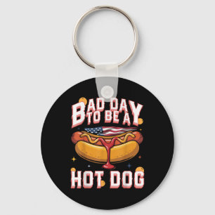 Chaveiro Mau Dia Para Ser Um Cachorro Quente _ Humor Patrió