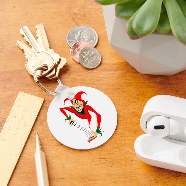 Chaveiro Mau Grinning Jester Joker com Jack-in-the-Box (Criador carregado)