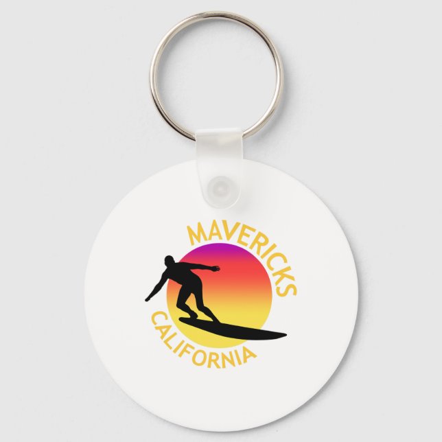 Chaveiro Mavericks Surfing California Vacation  (Frente)